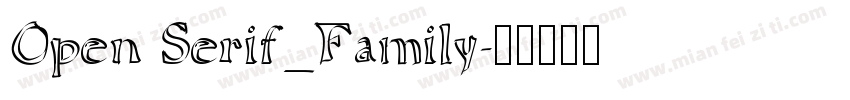 Open Serif_Family字体转换